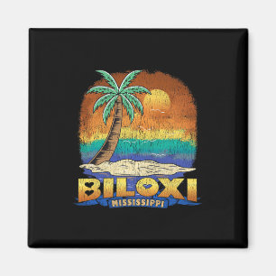 Aimant Biloxi Mississippi Souvenir Vintage en détresse