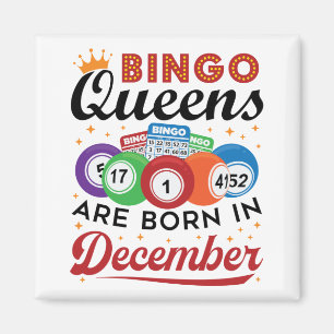 Aimant Bingo Birthday Bingo Queens sont nés en décembre