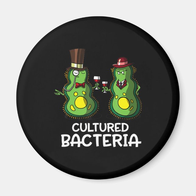 Aimant biologie bactérie cultivée drôle étudiant science (Devant)