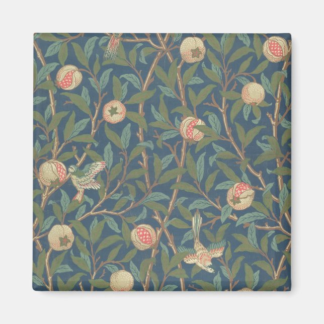 Aimant 'Bird and Pomegrenate' Wallpaper Design, printed b (Devant)