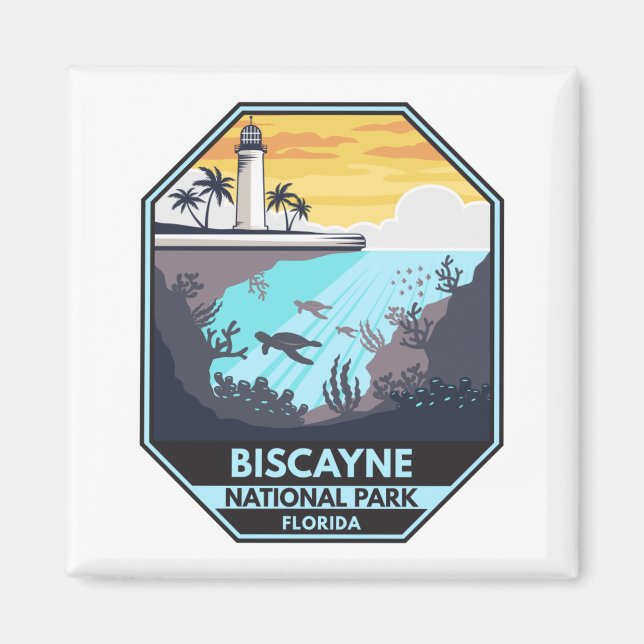 Aimant Biscayne National Park Florida Emblem (Devant)