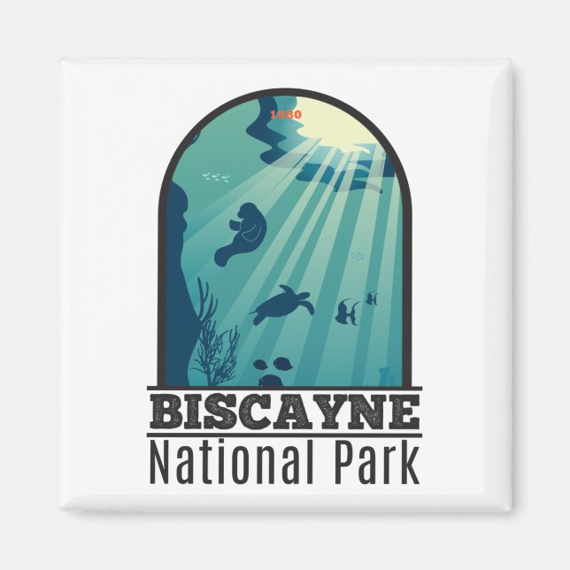 Aimant Biscayne National Park Floride Sous-marin Maritime (Devant)