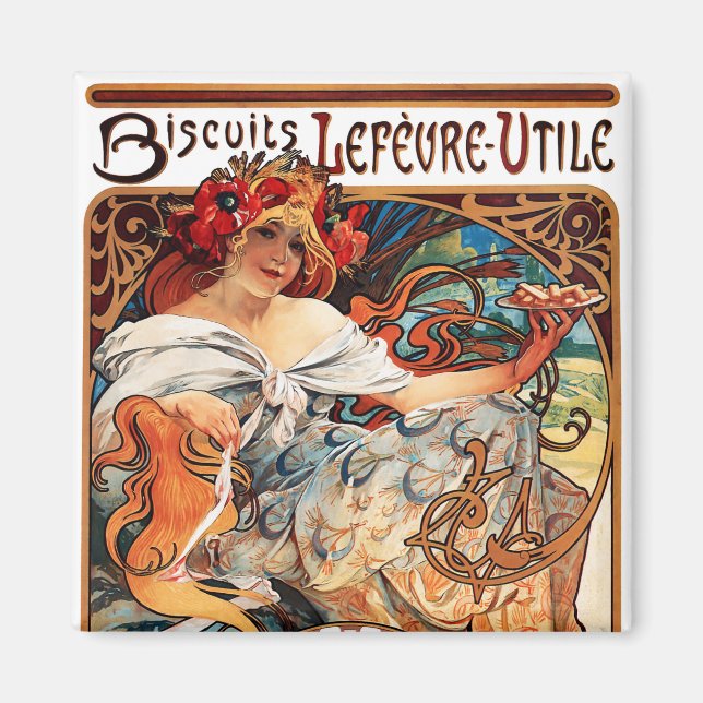 Aimant Biscuit, Mucha (Devant)