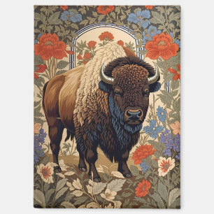 Aimant Bison élégant William Morris inspiré