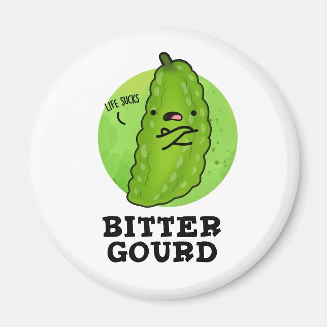 Aimant Bitter Gourd Funny Veggie Pun (Devant)