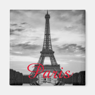 Aimant Black Blanc Tour Eiffel Paris Love City Travel