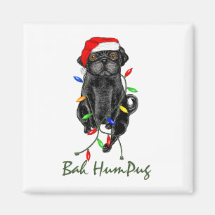 Aimant Black Carlin Chien Bah Humpug Funny Noël