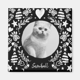 Aimant Black Chalkboard Art Frame Chat Memorial Keepsaké