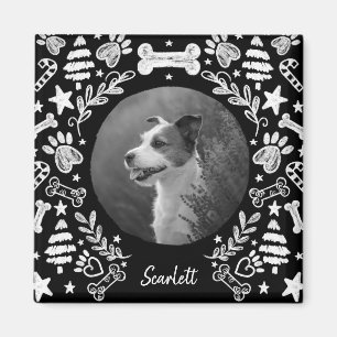 Aimant Black Chalkboard Art Frame Chien Soutenir Memorial