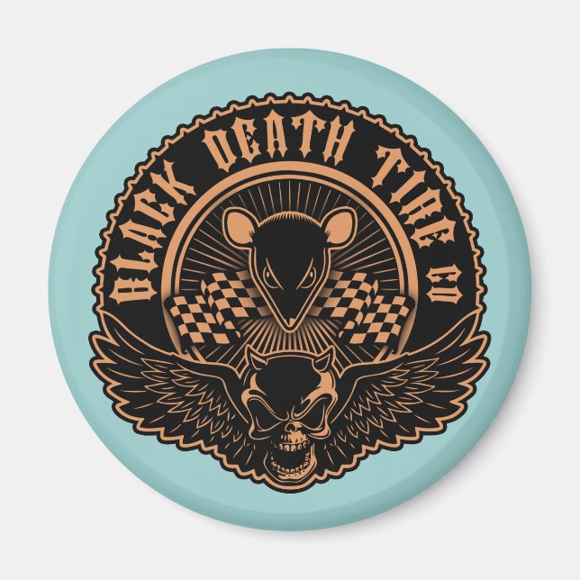 Aimant Black Death Tire Co. -Ou (Devant)