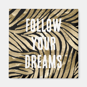 Aimant Black et Gold Glam Zebra