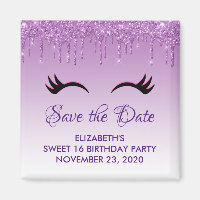 Black Eyelashes & Purple Parties scintillant Enreg
