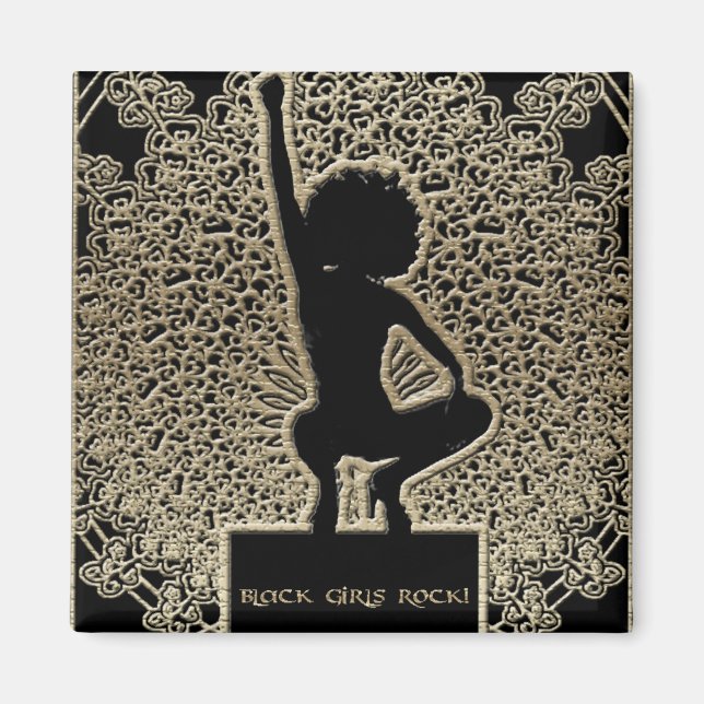 Aimant Black Girls Rock ! (Devant)