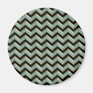 Aimant Black Gold Turquoise ZigZag