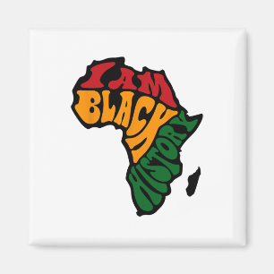 Aimant Black Histoire Mois Vêtements Afrique Carte Kente 