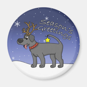 Aimant Black Lab de Christmas