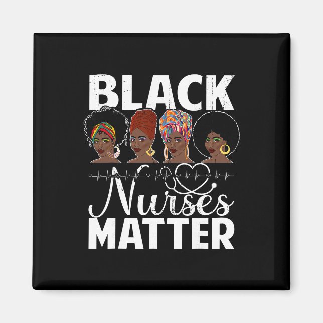 Aimant Black Nurses Problem - African American Afro Nurse (Devant)