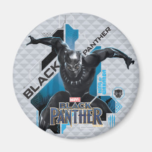 Aimant Black Panther   Graphisme de personnage high-tech