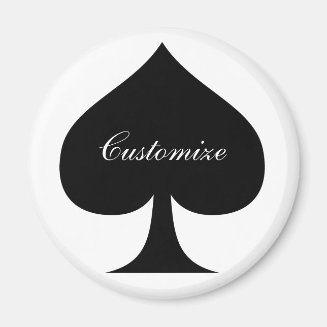 Aimant Black Queen of Spades (Devant)