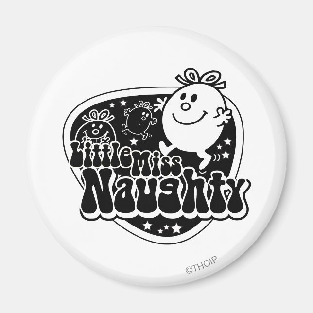 Aimant Black & White Little Miss Naughty (Devant)