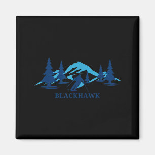 Aimant Blackhawk wisconsin station de ski skieur 
