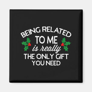 Aimant Blague de Noël drôle d'être lié à ma famille