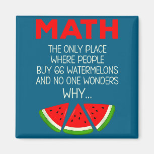 Aimant Blague de professeur de calcul de pastèque mathéma