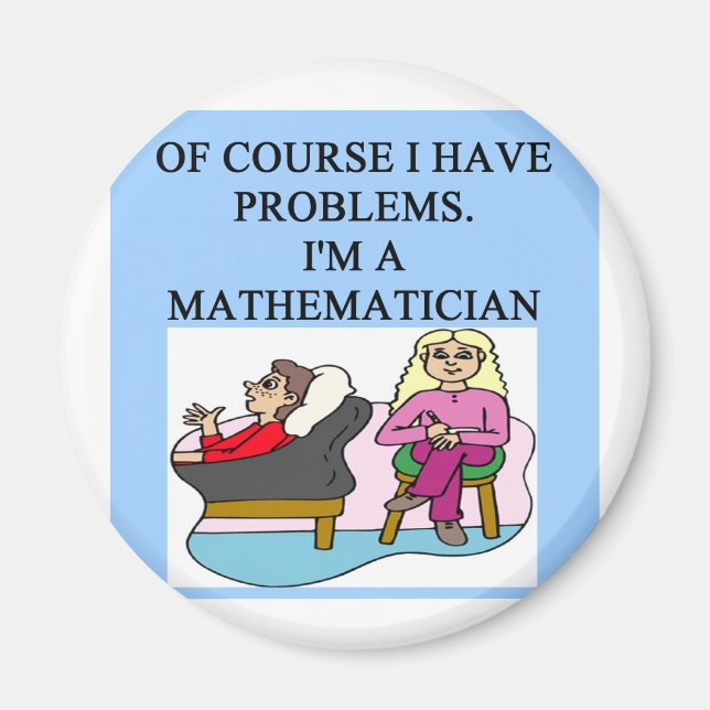 Aimant blague de psychologie MATH (Devant)