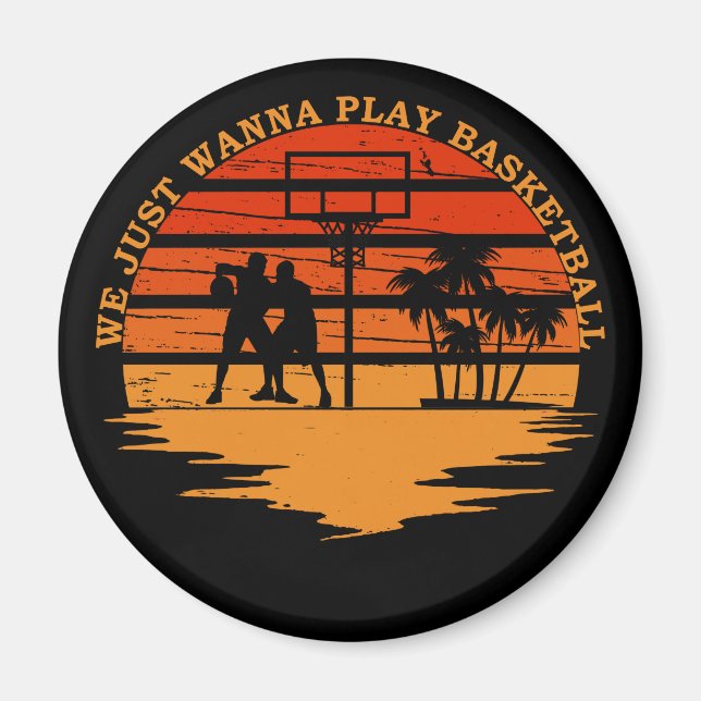 Aimant blagues de basket-ball (Devant)