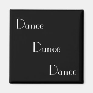 Aimant Blanc de danse de danse de danse sur le noir