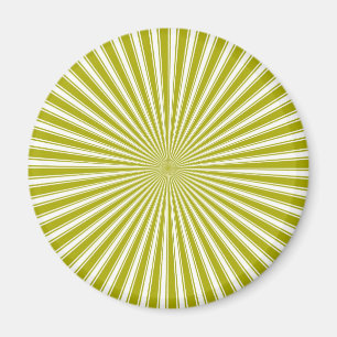 Aimant Blanc et Lime Funky rayé Art Abstrait rayé