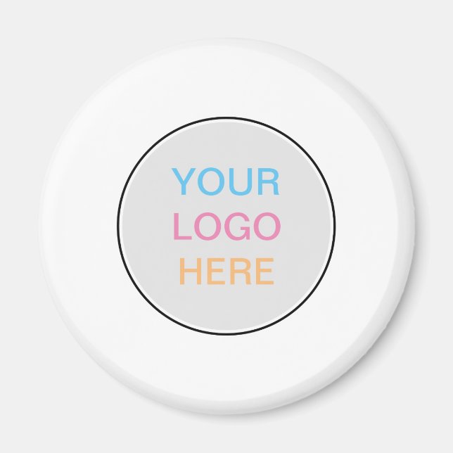 Aimant Blanc Simple Ajouter Votre Entreprise Logo Réfrigé (Devant)