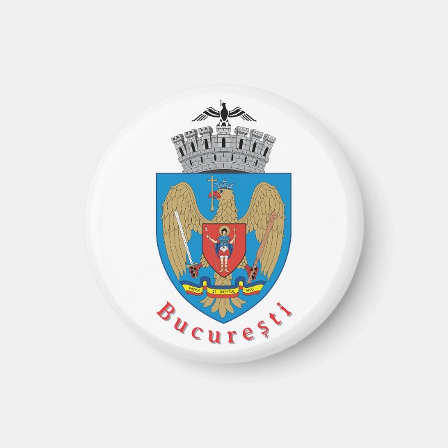 Aimant Blason de Bucarest, Roumanie (Devant)