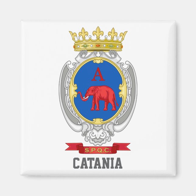 Aimant Blason de Catane, Sicile (Devant)