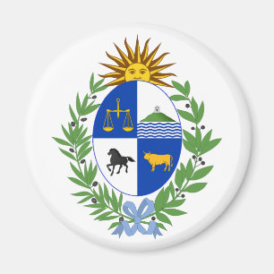 Aimant Blason national de l'Uruguay symbole emblème drape