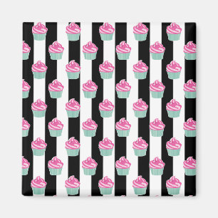 Aimant Bleck et Withe cool tendance, Cup Cakes