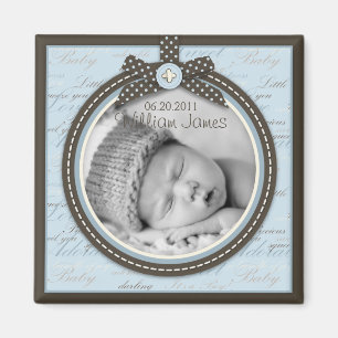 Aimant bleu 2 de photo d'orteils minuscules