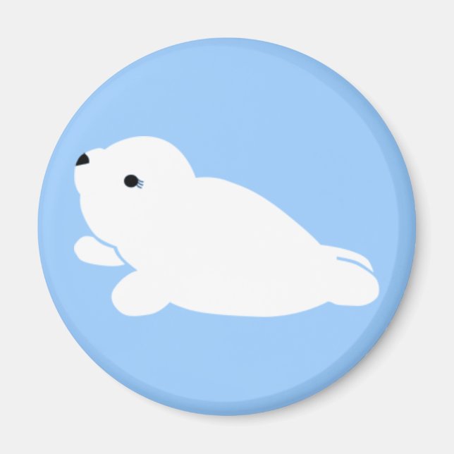 Aimant bleu à harpe blanche (Devant)