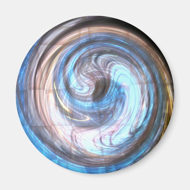 Aimant Bleu Abstrait (Devant)