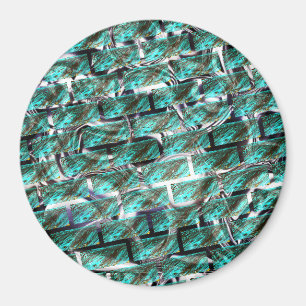 Aimant Bleu clair, bulles sur un effet de grille ou de br