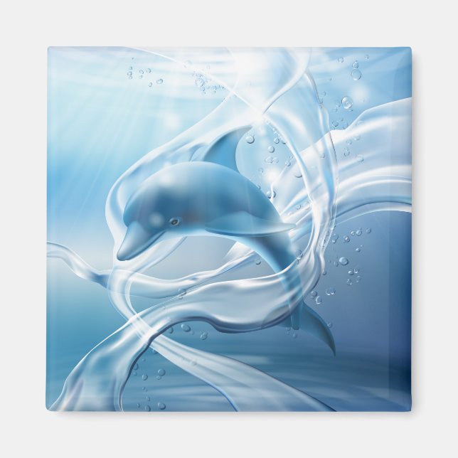 Aimant bleu dauphin (Devant)