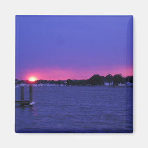 Aimant bleu de coucher du soleil
