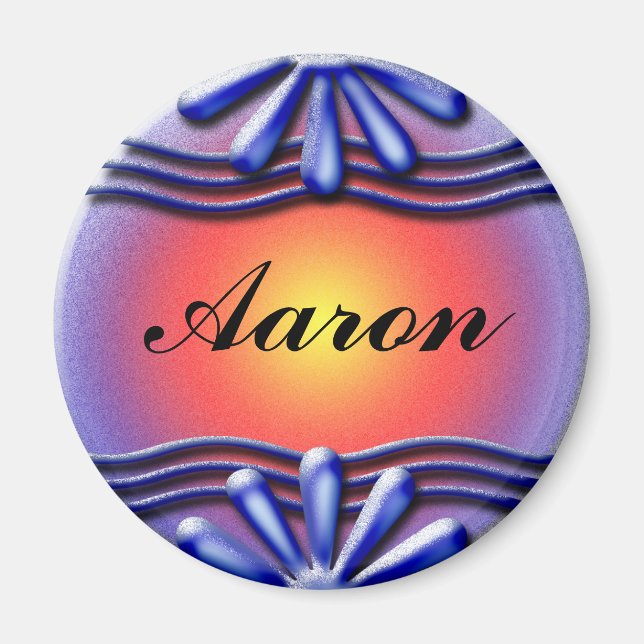 Aimant Bleu du nom (Devant)