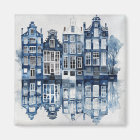Bleu et blanc Delft maisons traditionnelles