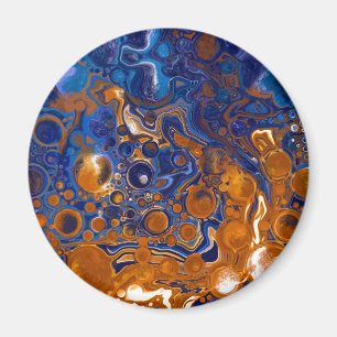 Aimant Bleu et cuivre Art moderne Abstrait