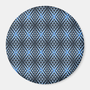 Aimant Bleu géométrique..
