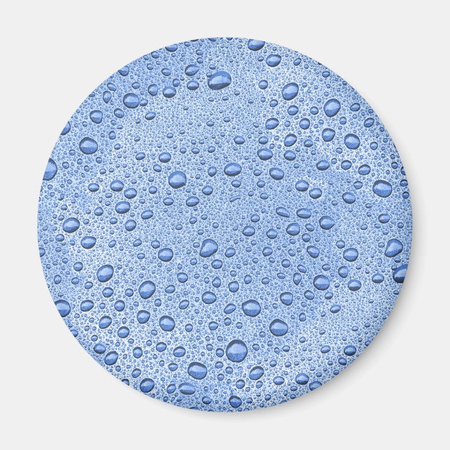 Aimant Bleu gouttelettes d'eau (Devant)
