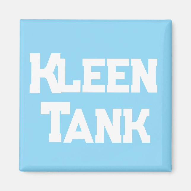 Aimant Bleu Kleen Réservoir Logo Vagues Typographie de l' (Devant)