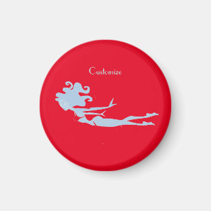 Aimant Bleu Mermaid Swimmer Thunder_Cove  