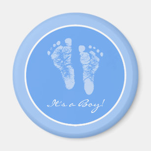 Aimant Bleu mignon Empreintes bébé C'est un Baby shower g